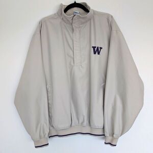 University of Washington Windbreaker Pullover 90s Dadcore lined Sz L Unisex